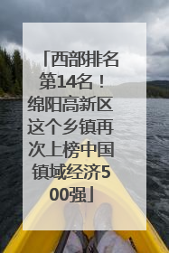 西部排名第14名！绵阳高新区这个乡镇再次上榜中国镇域经济500强