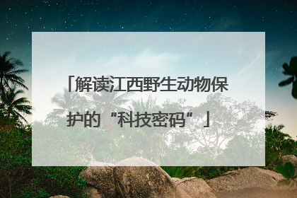 解读江西野生动物保护的“科技密码”