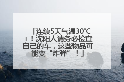 连续5天气温30℃+！沈阳人请务必检查自己的车，这些物品可能变“炸弹”！