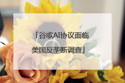 谷歌AI协议面临美国反垄断调查