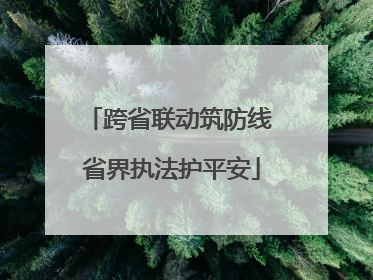 跨省联动筑防线 省界执法护平安