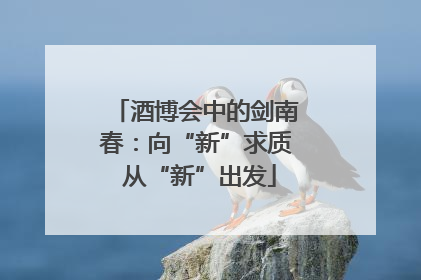酒博会中的剑南春：向“新”求质 从“新”出发