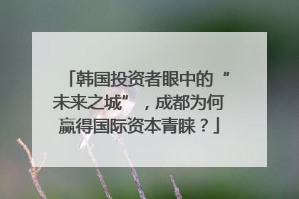 韩国投资者眼中的“未来之城”，成都为何赢得国际资本青睐？