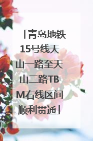 青岛地铁15号线天山一路至天山二路TBM右线区间顺利贯通
