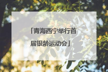 青海西宁举行首届银龄运动会