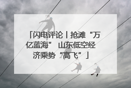 闪电评论丨抢滩“万亿蓝海” 山东低空经济乘势“高飞”