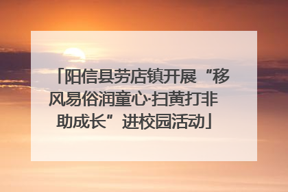 阳信县劳店镇开展“移风易俗润童心·扫黄打非助成长”进校园活动