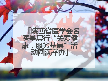 陕西省医学会名医基层行“关爱健康，服务基层”活动圆满举办