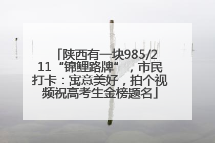 陕西有一块985/211“锦鲤路牌”，市民打卡：寓意美好，拍个视频祝高考生金榜题名