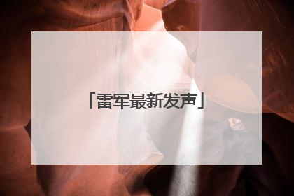 雷军最新发声