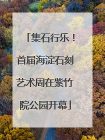 集石行乐！首届海淀石刻艺术周在紫竹院公园开幕