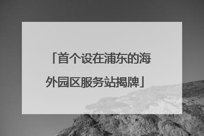 首个设在浦东的海外园区服务站揭牌