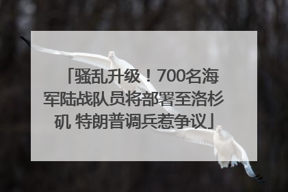 骚乱升级！700名海军陆战队员将部署至洛杉矶 特朗普调兵惹争议