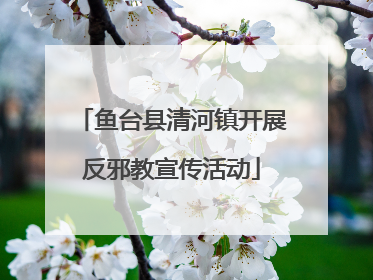 鱼台县清河镇开展反邪教宣传活动