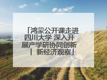 鸿蒙公开课走进四川大学 深入开展产学研协同创新丨 新经济观察
