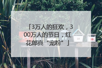 3万人的狂欢，300万人的节日，红花郎真“宠粉”