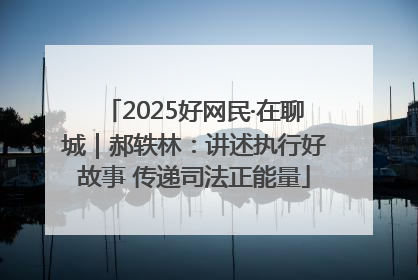 2025好网民·在聊城｜郝轶林：讲述执行好故事 传递司法正能量