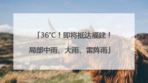 36℃！即将抵达福建！局部中雨、大雨、雷阵雨