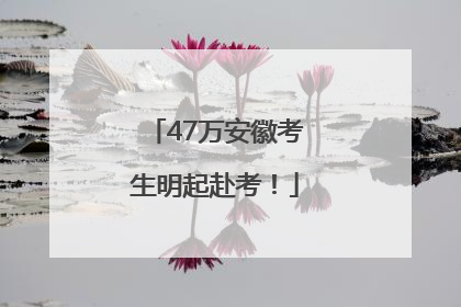 47万安徽考生明起赴考！