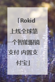 Rokid 上线全球第一个智能眼镜支付 内置支付宝